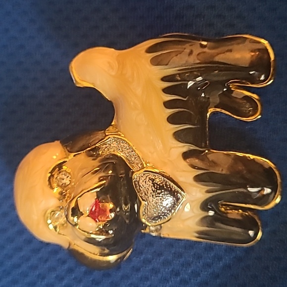 Vintage Rinestone Dog Pin. - Picture 4 of 5